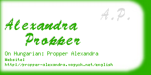 alexandra propper business card